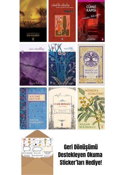 Nazan Bekiroğlu 9 Kitap Seti + Okuma Sticker'ları