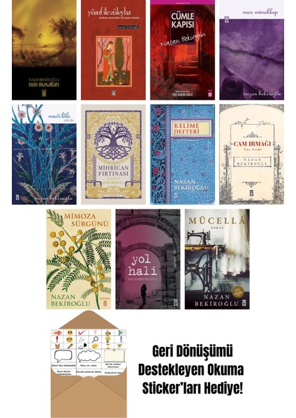 Nazan Bekiroğlu 11 Kitap Seti + Okuma Sticker'ları