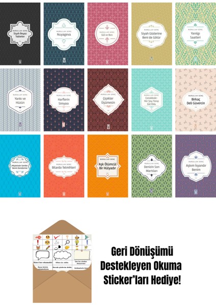 Nurullah Genç 15 Kitap Seti + Okuma Sticker'ları