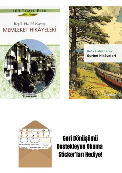 Refik Halid Karay 2 Kitap Seti + Okuma Sticker'ları