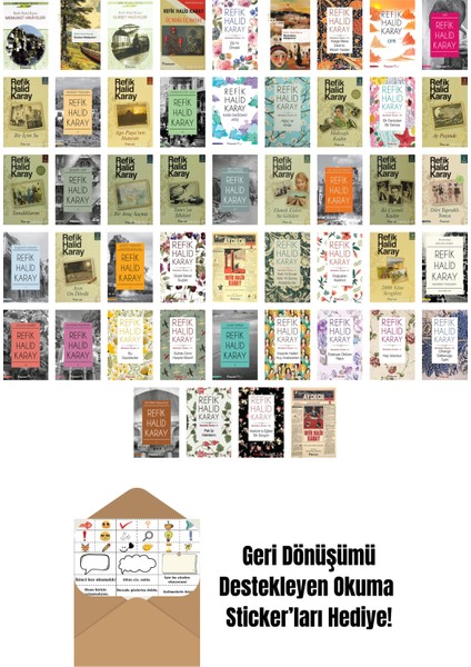 Refik Halid Karay 49 Kitap Seti + Okuma Sticker'ları