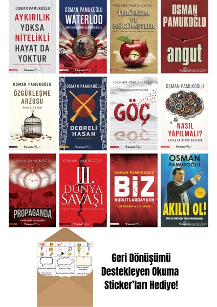 Osman Pamukoğlu 12 Kitap Seti + Okuma Sticker'ları