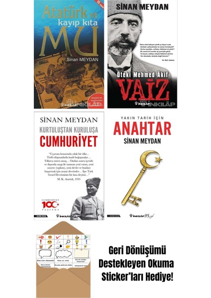 Sinan Meydan 4 Kitap Seti + Okuma Sticker'ları
