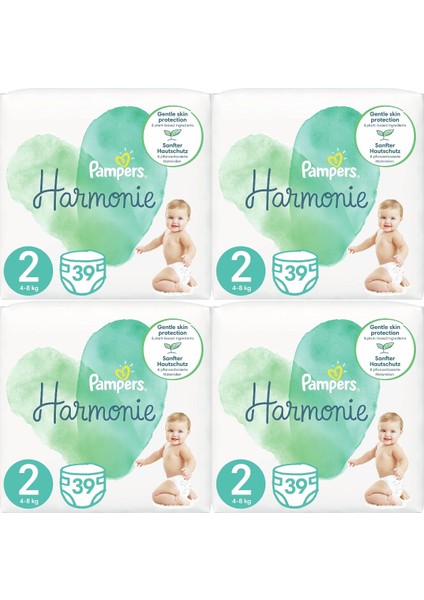 Pampers Harmonie Bebek Bezi Beden:2 (4-8kg) Mini 156 Adet Avantaj Ultra Fırsat Pk
