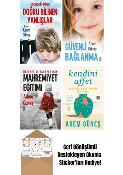 Adem Güneş 4 Kitap Seti + Okuma Sticker'ları