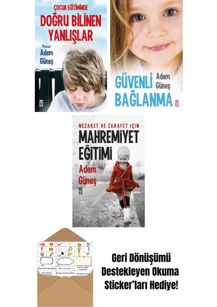 Adem Güneş 3 Kitap Seti + Okuma Sticker'ları
