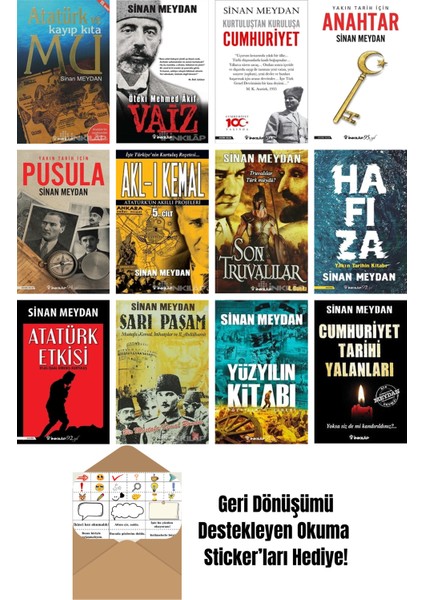 Sinan Meydan 12 Kitap Seti + Okuma Sticker'ları