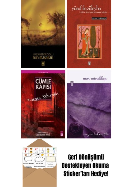 Nazan Bekiroğlu 4 Kitap Seti + Okuma Sticker'ları
