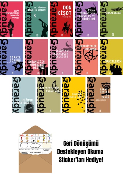 Roger Garaudy 14 Kitap Seti + Okuma Sticker'ları