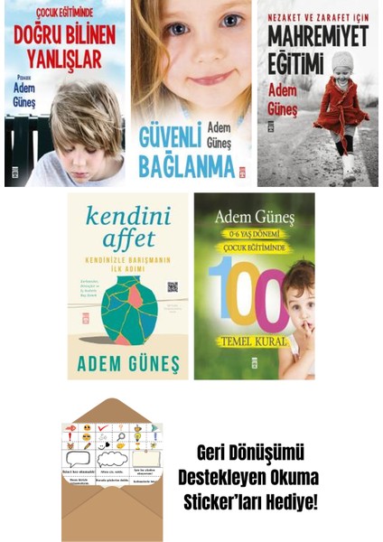 Adem Güneş 5 Kitap Seti + Okuma Sticker'ları
