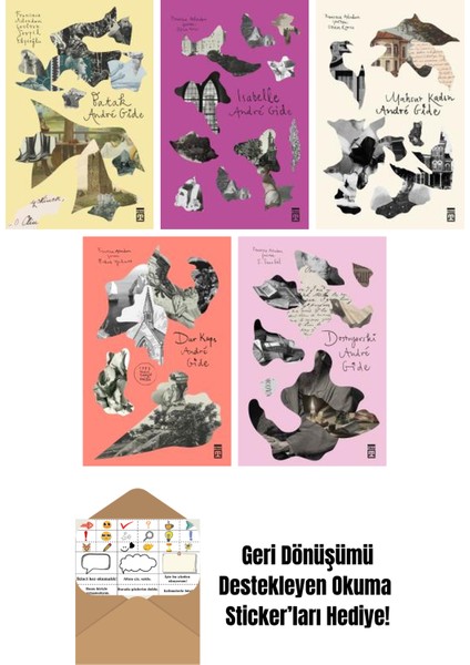 André Gide 5 Kitap Seti + Okuma Sticker'ları