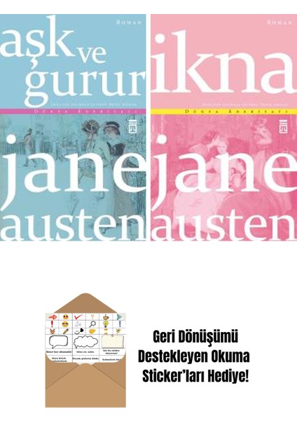 Jane Austen 2 Kitap Seti + Okuma Sticker'ları