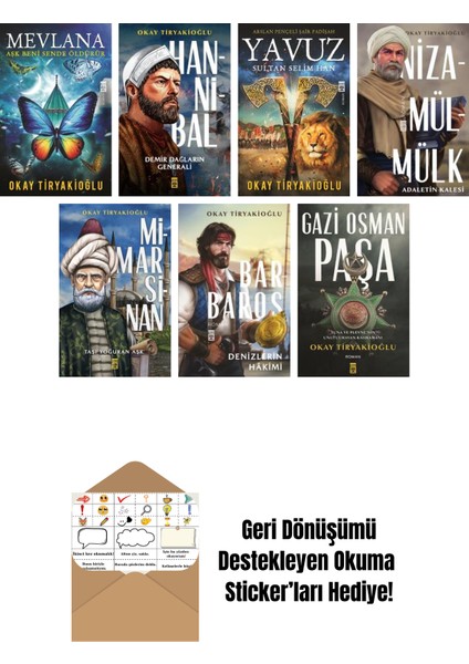 Okay Tiryakioğlu 7 Kitap Seti + Okuma Sticker'ları