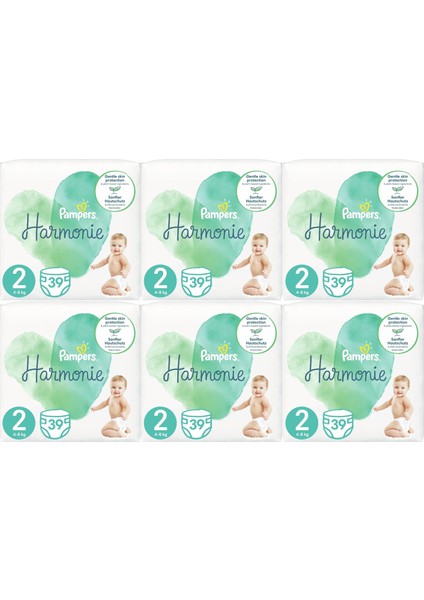Pampers Harmonie Bebek Bezi Beden:2 (4-8kg) Mini 234 Adet Ekstra Ultra Fırsat Pk
