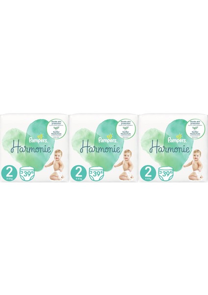 Pampers Harmonie Bebek Bezi Beden:2 (4-8kg) Mini 117 Adet Aylık Ultra Fırsat Pk