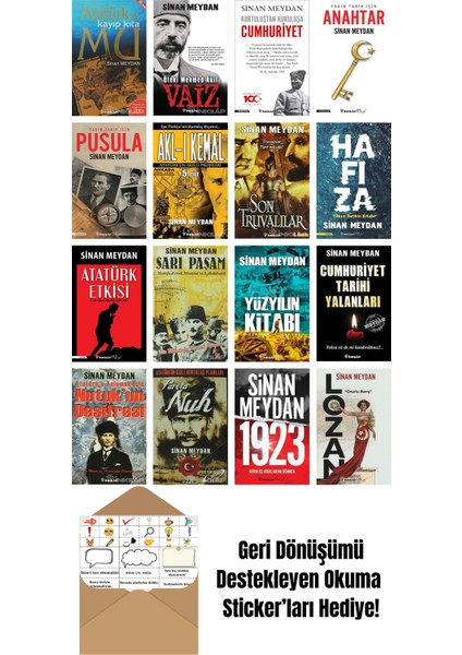Sinan Meydan 16 Kitap Seti + Okuma Sticker'ları