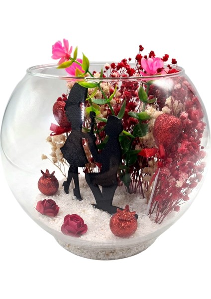 Sevgililer Günü Silüet Teraryum Evlilik Teklifi Yıldönümü Özel Gün Kutlama Sevgiliye Eşe Hediyelik fiyatları