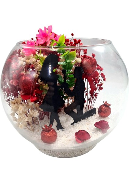 Sevgililer Günü Silüet Teraryum Evlilik Teklifi Yıldönümü Özel Gün Kutlama Sevgiliye Eşe Hediyelik fırsatları