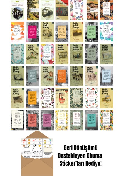 Refik Halid Karay 42 Kitap Seti + Okuma Sticker'ları