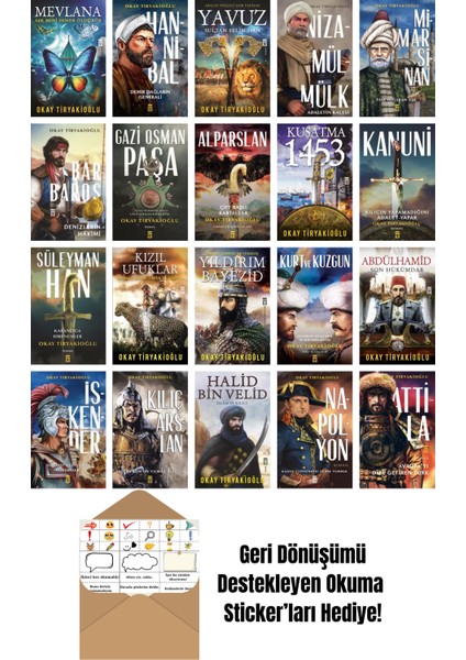 Okay Tiryakioğlu 20 Kitap Seti + Okuma Sticker'ları