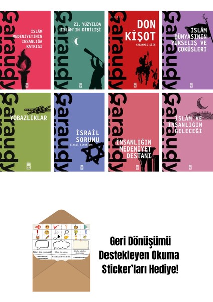 Roger Garaudy 8 Kitap Seti + Okuma Sticker'ları