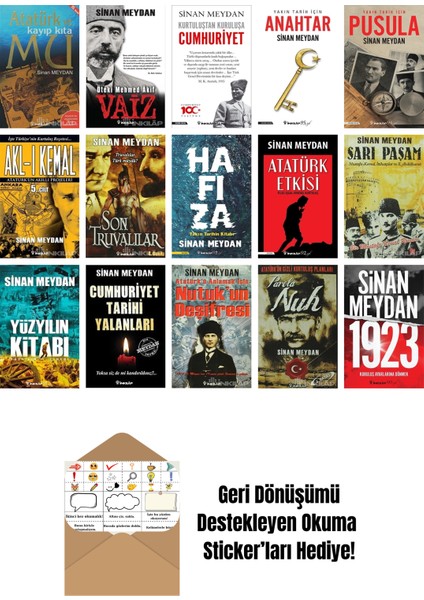 Sinan Meydan 15 Kitap Seti + Okuma Sticker'ları
