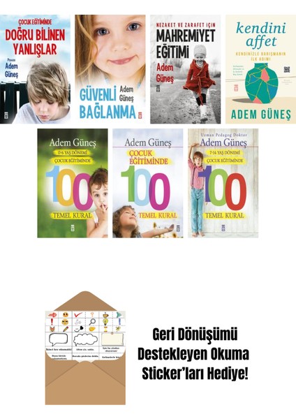 Adem Güneş 7 Kitap Seti + Okuma Sticker'ları