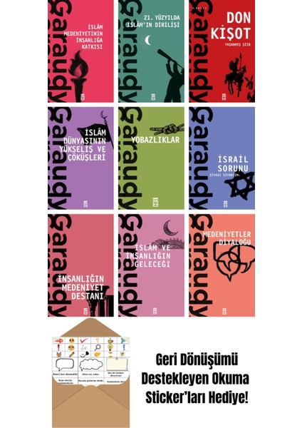 Roger Garaudy 9 Kitap Seti + Okuma Sticker'ları