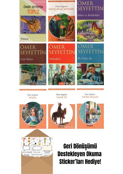 Ömer Seyfettin 9 Kitap Seti + Okuma Sticker'ları