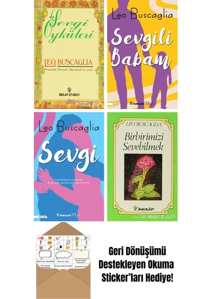 Leo Buscaglia 4 Kitap Seti + Okuma Sticker'ları