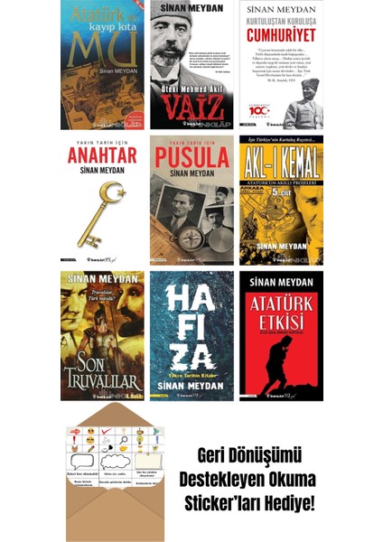 Sinan Meydan 9 Kitap Seti + Okuma Sticker'ları