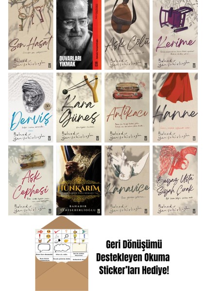 Bahadır Yenişehirlioğlu 12 Kitap Seti + Okuma Sticker'ları