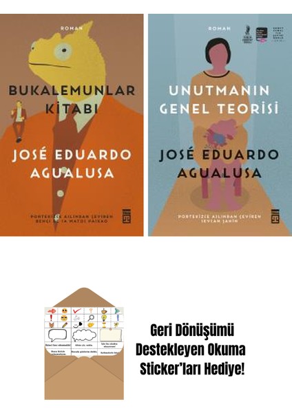 José Eduardo Agualusa 2 Kitap Seti + Okuma Sticker'ları