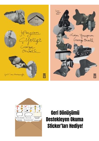 George Orwell 2 Kitap Seti + Okuma Sticker'ları