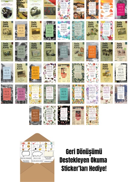 Refik Halid Karay 50 Kitap Seti + Okuma Sticker'ları