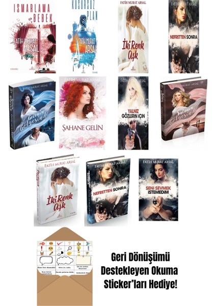 Fatih Murat Arsal 11 Kitap Seti + Okuma Sticker'ları