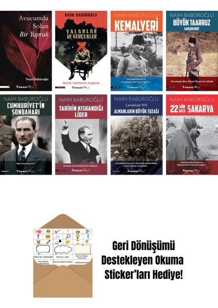 Naim Babüroğlu 8 Kitap Seti + Okuma Sticker'ları