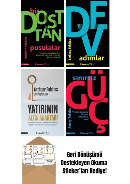 Anthony Robbins 4 Kitap Seti + Okuma Sticker'ları