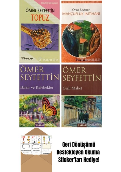 Ömer Seyfettin 4 Kitap Seti + Okuma Sticker'ları