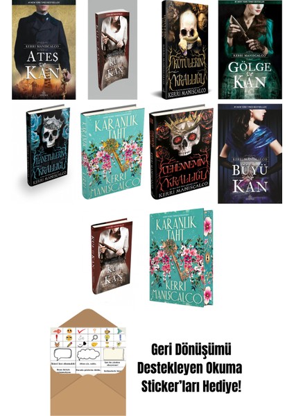 Kerri Maniscalco 10 Kitap Seti + Okuma Sticker'ları