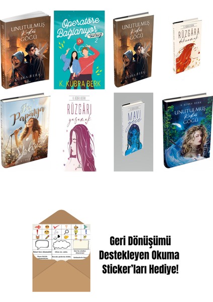 K. Kübra Berk 8 Kitap Seti + Okuma Sticker'ları