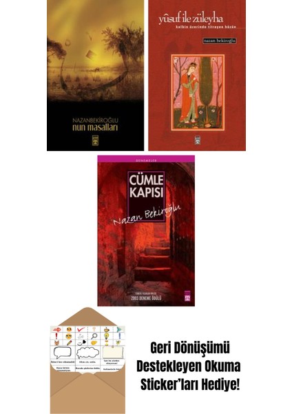 Nazan Bekiroğlu 3 Kitap Seti + Okuma Sticker'ları