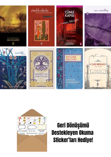 Nazan Bekiroğlu 8 Kitap Seti + Okuma Sticker'ları