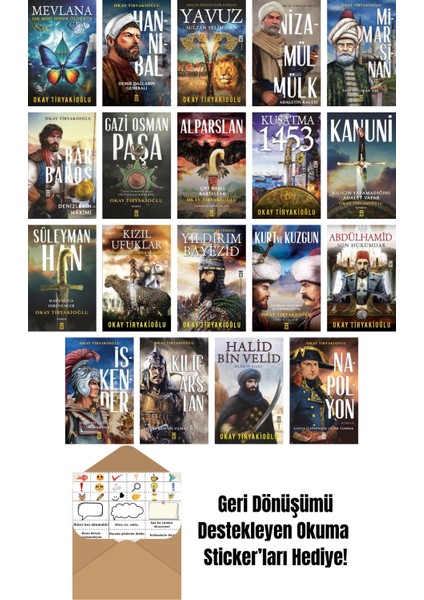 Okay Tiryakioğlu 19 Kitap Seti + Okuma Sticker'ları