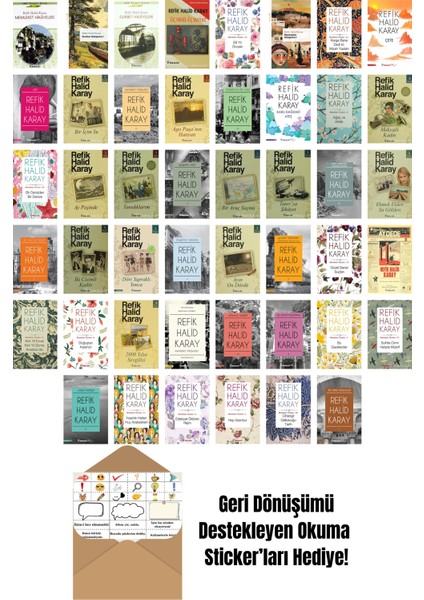 Refik Halid Karay 46 Kitap Seti + Okuma Sticker'ları