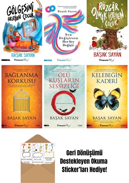 Başak Sayan 6 Kitap Seti + Okuma Sticker'ları