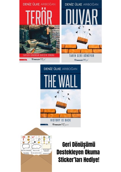Deniz Ülke Arıboğan 3 Kitap Seti + Okuma Sticker'ları