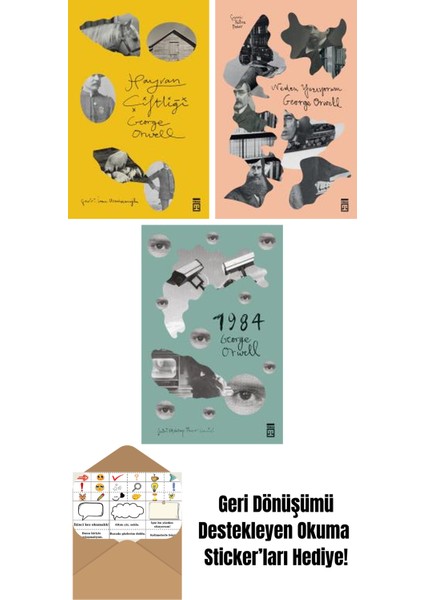 George Orwell 3 Kitap Seti + Okuma Sticker'ları