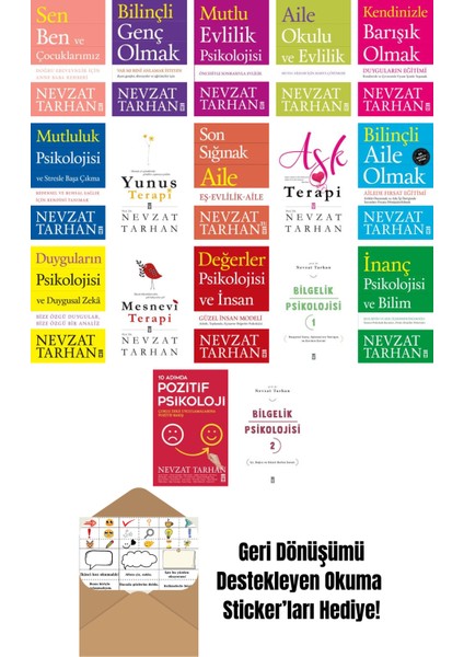 Nevzat Tarhan 17 Kitap Seti + Okuma Sticker'ları
