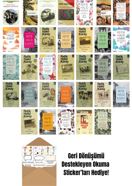 Refik Halid Karay 33 Kitap Seti + Okuma Sticker'ları